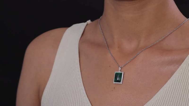 Tiger's Eye Solitaire Pendant in Sterling Silver with Stainless Steel Necklace 20 Inches 7.90 ctw