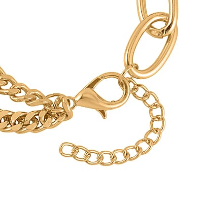 White Austrian Crystal Cross Necklace 20 Inches and Bracelet (8.50-9.00In) and Earrings in Goldtone