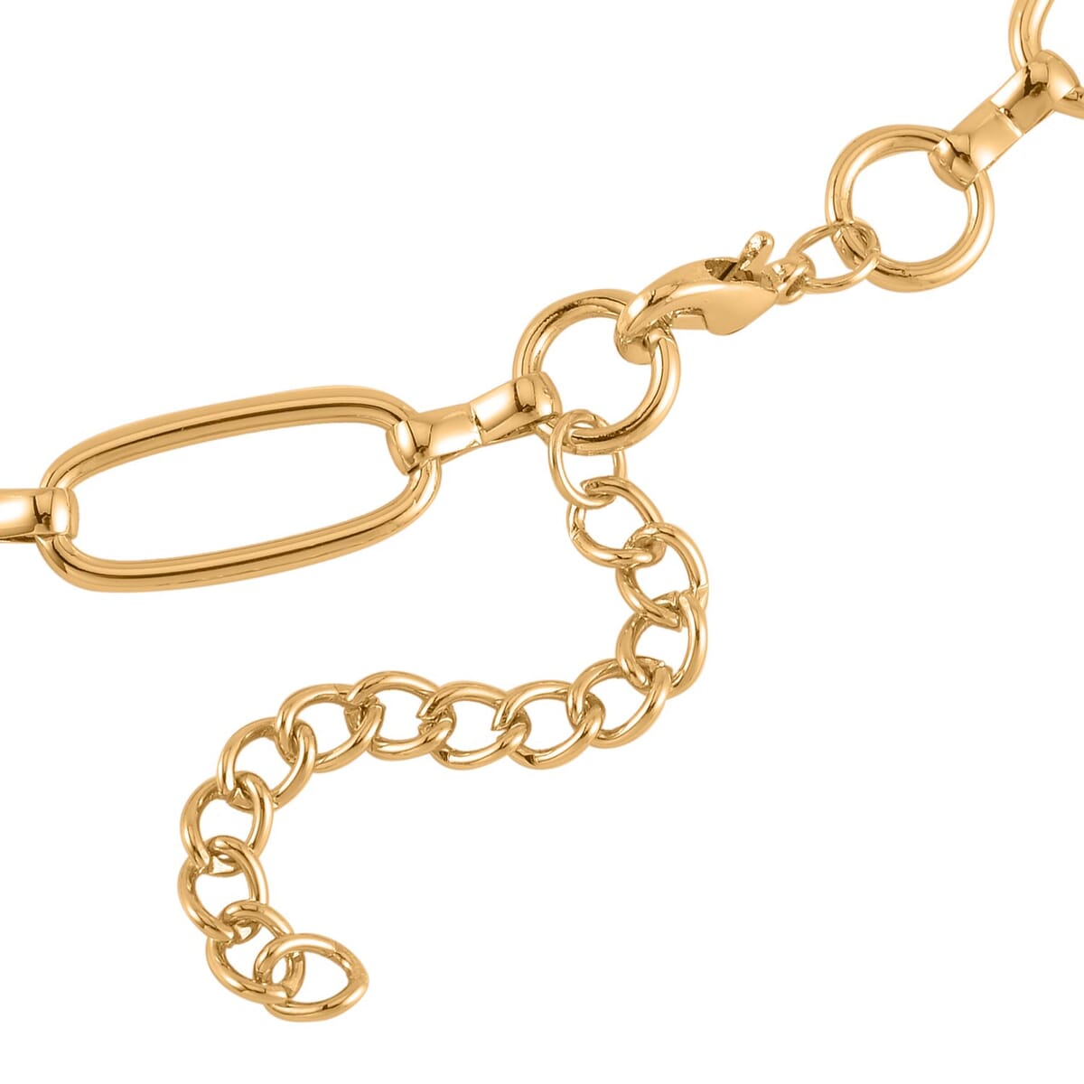 Heart Necklace 20-22 Inches and Earrings and Bracelet (7.50-9.50In) in Goldtone image number 3