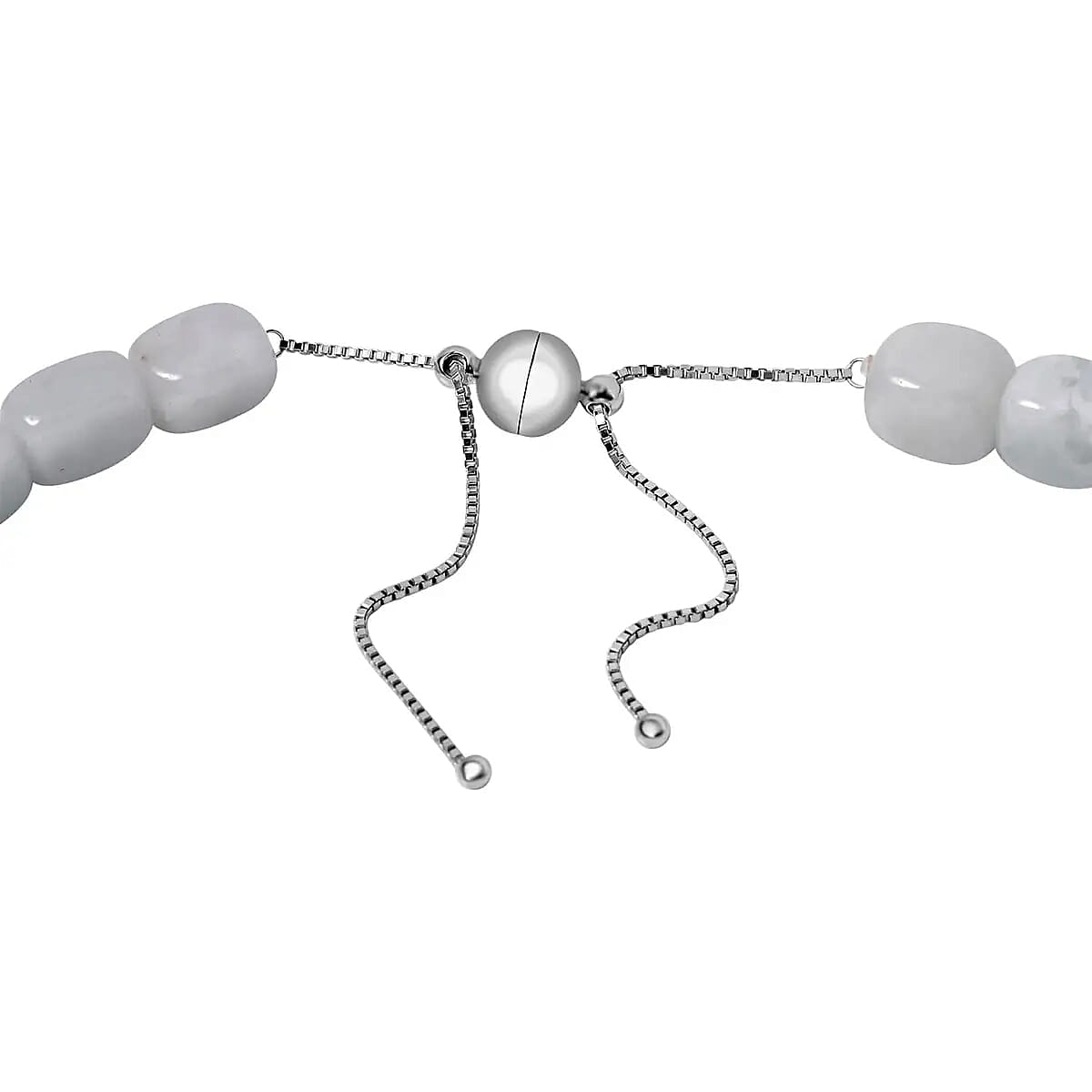 Natural Jade Jewelry Set of Bracelet, Earrings and Necklace, Tumble Shape Jade Block Jewelry Set, Rhodium Over Sterling Silver Jewelry Set, Gifts For Her 540.50 ctw image number 3