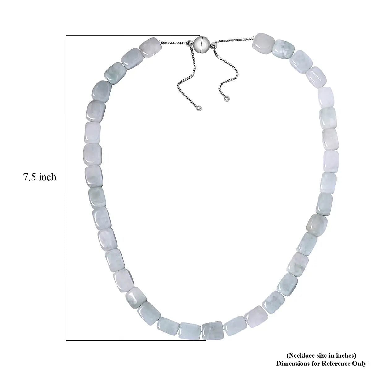 Natural Jade Jewelry Set of Bracelet, Earrings and Necklace, Tumble Shape Jade Block Jewelry Set, Rhodium Over Sterling Silver Jewelry Set, Gifts For Her 540.50 ctw image number 4