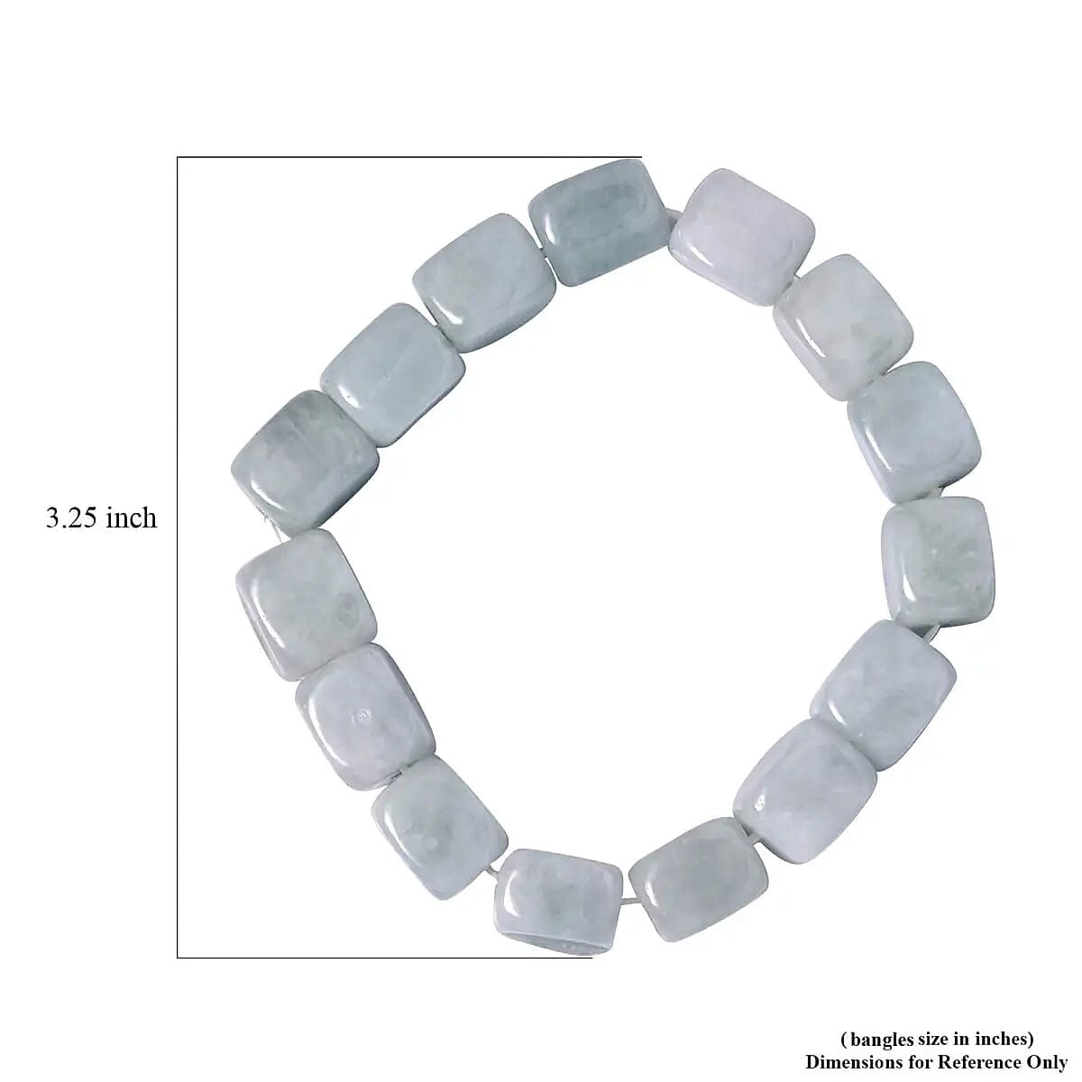 Natural Jade Jewelry Set of Bracelet, Earrings and Necklace, Tumble Shape Jade Block Jewelry Set, Rhodium Over Sterling Silver Jewelry Set, Gifts For Her 540.50 ctw image number 5