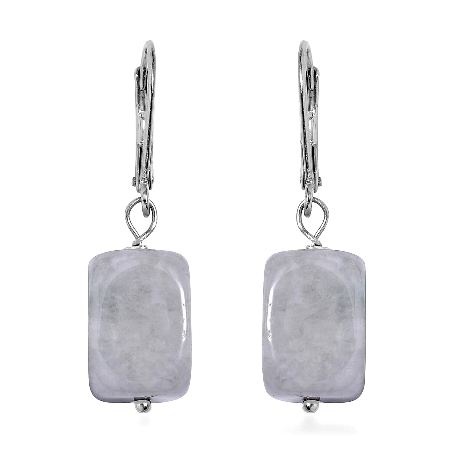 Natural Jade Jewelry Set of Bracelet, Earrings and Necklace, Tumble Shape Jade Block Jewelry Set, Rhodium Over Sterling Silver Jewelry Set, Gifts For Her 540.50 ctw
