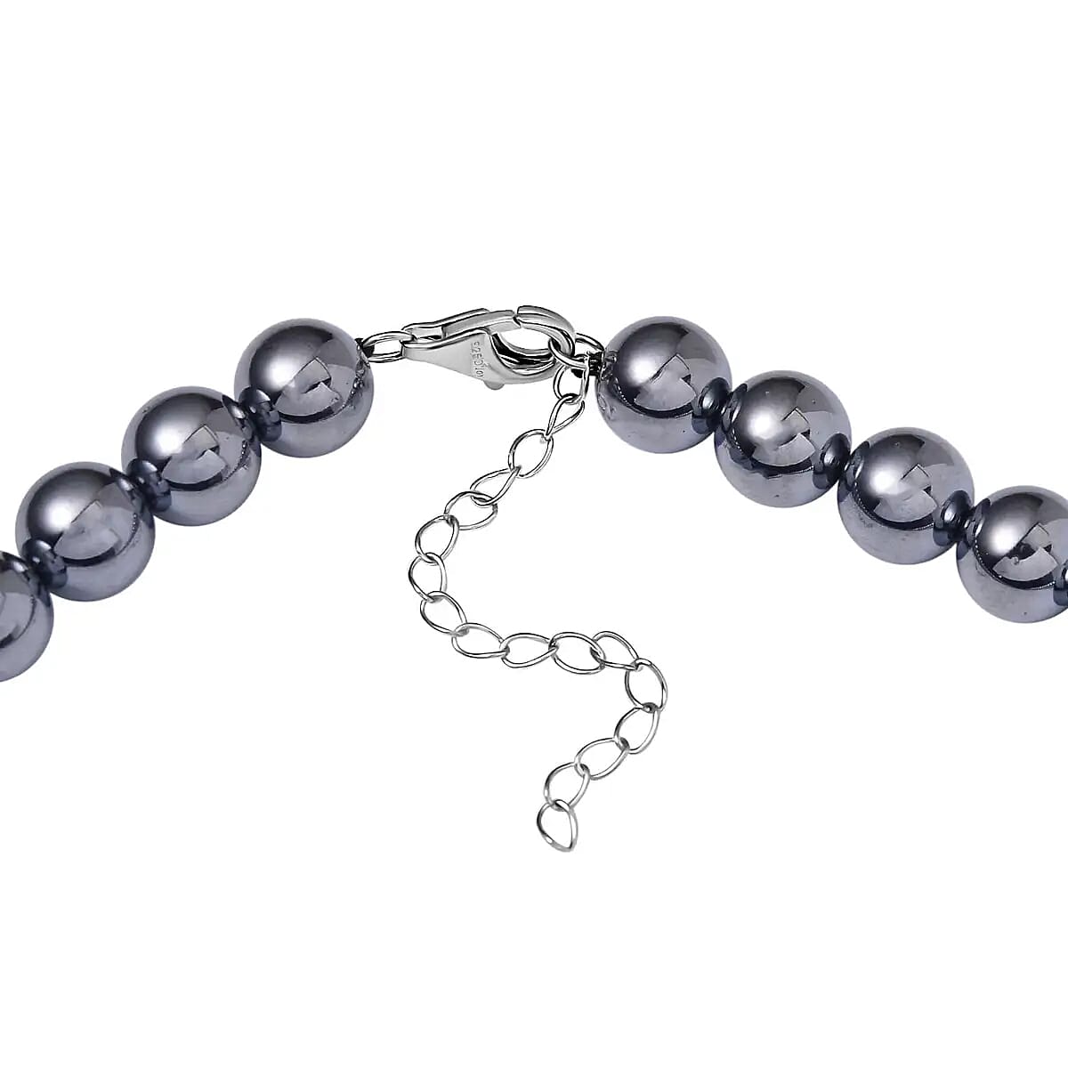 Terahertz 310.65 ctw Beaded Stretch Bracelet and Necklace in Rhodium Over Sterling Silver, Terahertz Hexagon Jewelry Set, Gift For Her 18-20 Inches