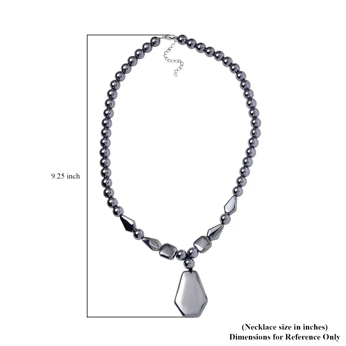 Terahertz 310.65 ctw Beaded Stretch Bracelet and Necklace in Rhodium Over Sterling Silver, Terahertz Hexagon Jewelry Set, Gift For Her 18-20 Inches