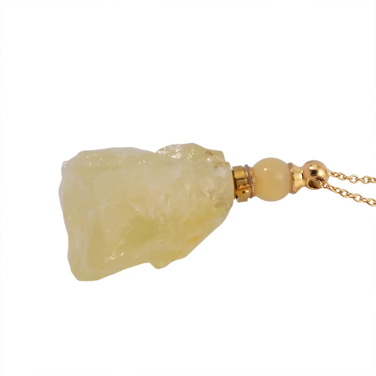 Brazilian Citrine Perfume Bottle Pendant in Goldtone with ION Plated YG Stainless Steel Necklace (20 Inches) 100.00 ctw image number 8