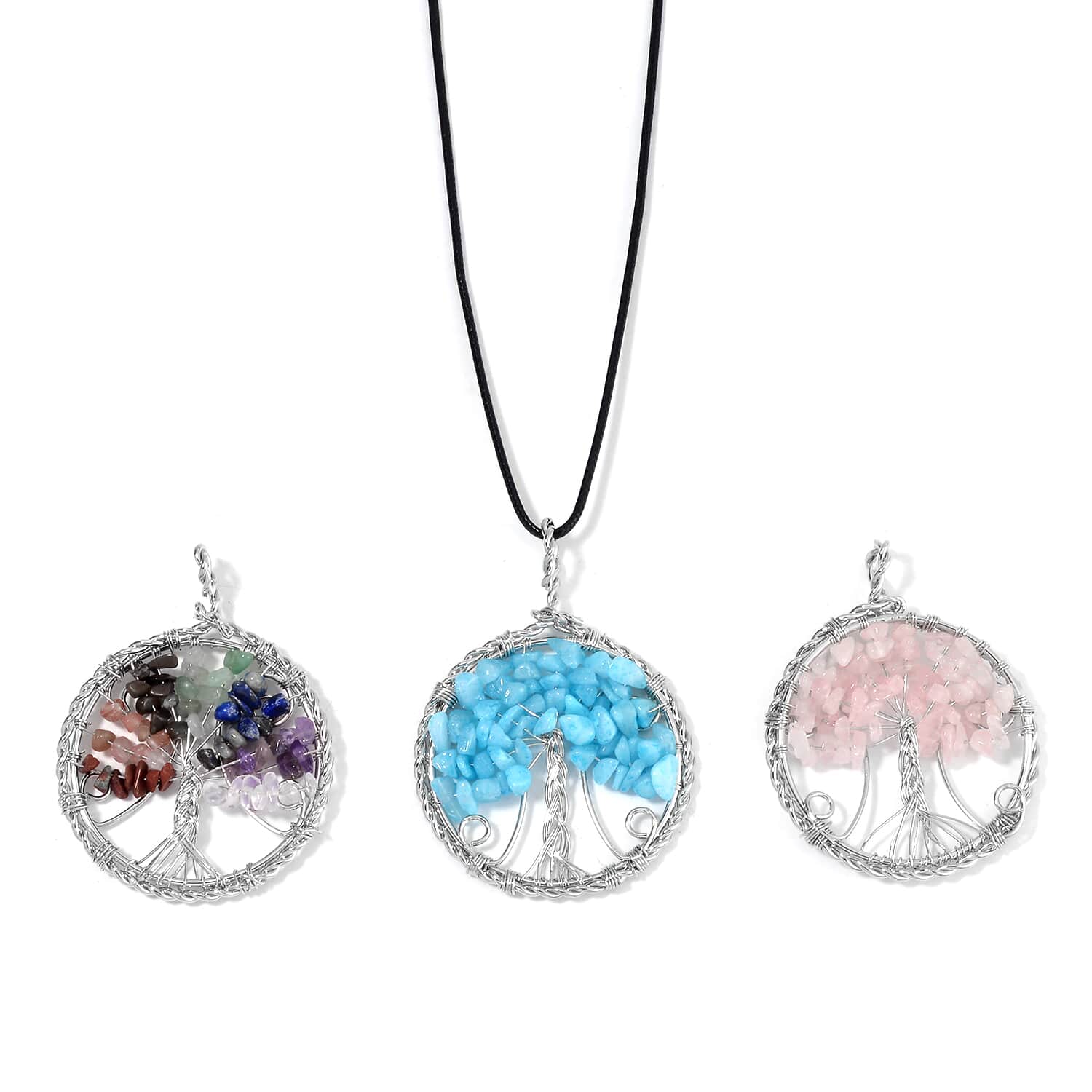 Aquamarine tree of life on sale necklace