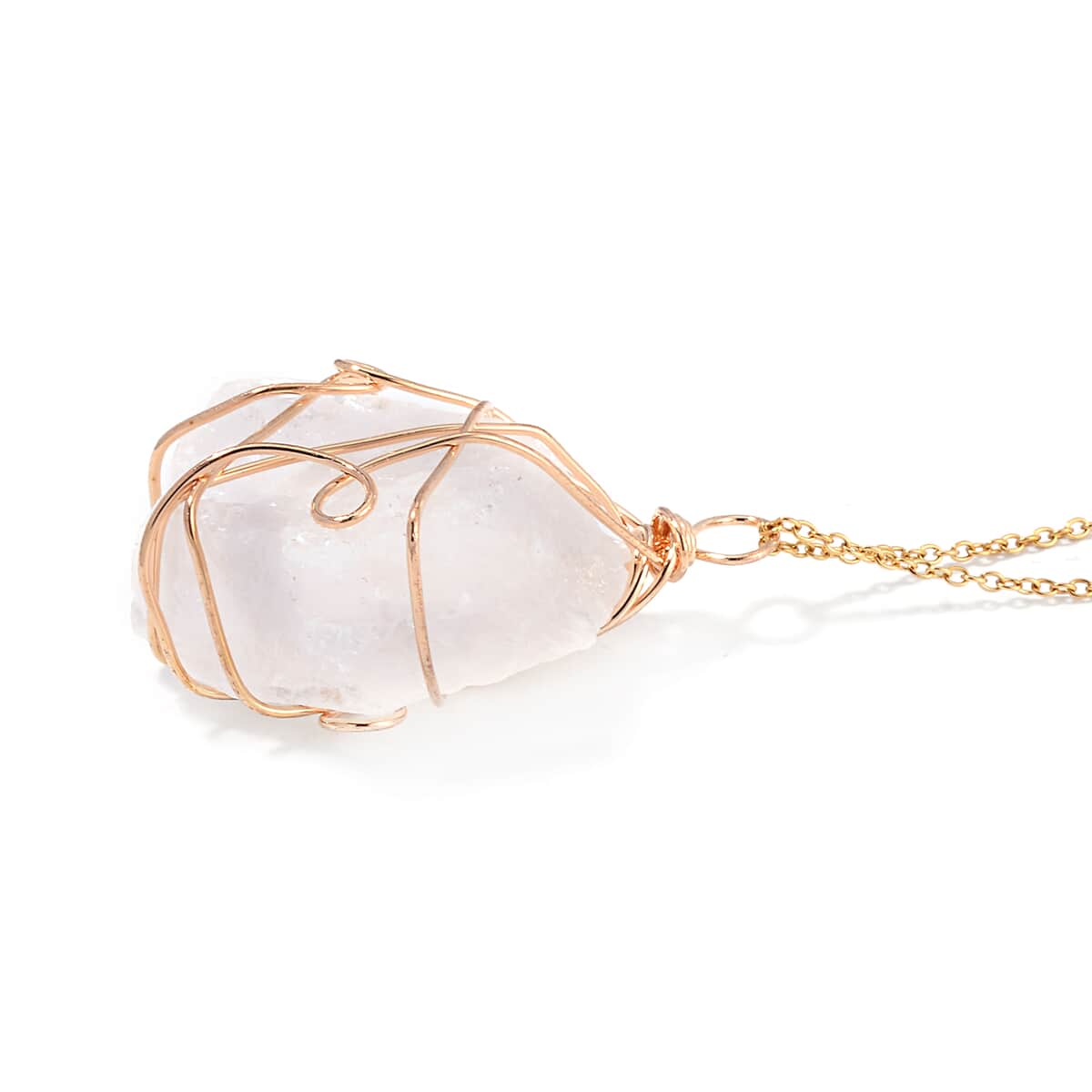 Galilea Rose Quartz, Brazilian Smoky Quartz and White Crystal Quartz Pendant in Goldtone with ION Plated Yellow Gold Stainless Steel Necklace 20-22 Inches 294.00 ctw image number 2
