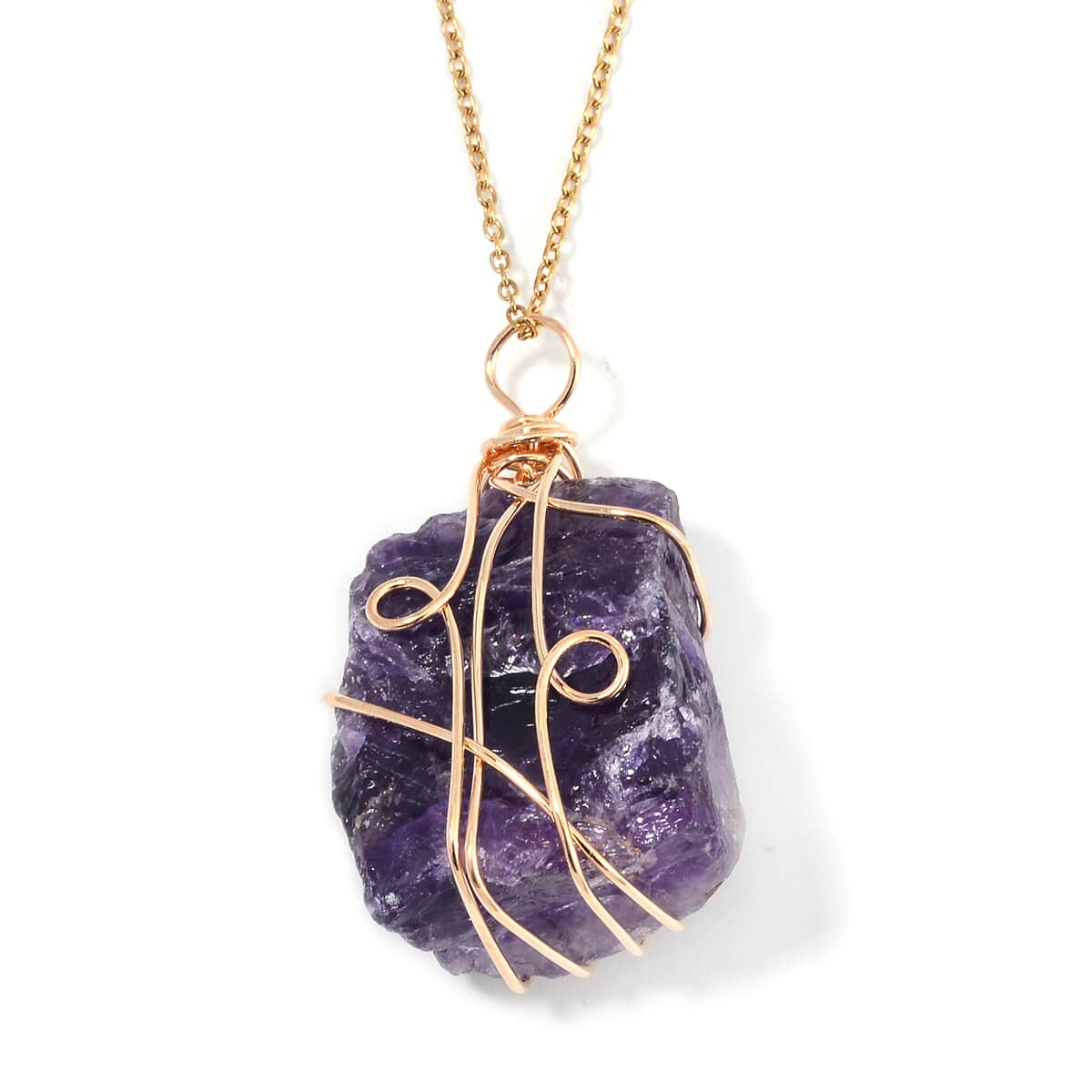 Fluorite, Amethyst and Citrine 294.00 ctw Pendant in Goldtone with ION Plated Yellow Gold Stainless Steel Necklace 20-22 Inches image number 3