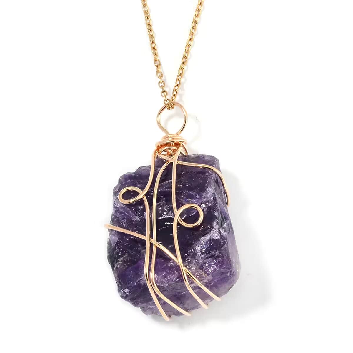 Fluorite, Amethyst and Citrine 294.00 ctw Pendant in Goldtone with ION Plated Yellow Gold Stainless Steel Necklace 20-22 Inches image number 8