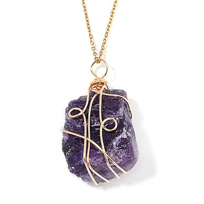 Fluorite, Amethyst and Citrine 294.00 ctw Pendant in Goldtone with ION Plated Yellow Gold Stainless Steel Necklace 20-22 Inches