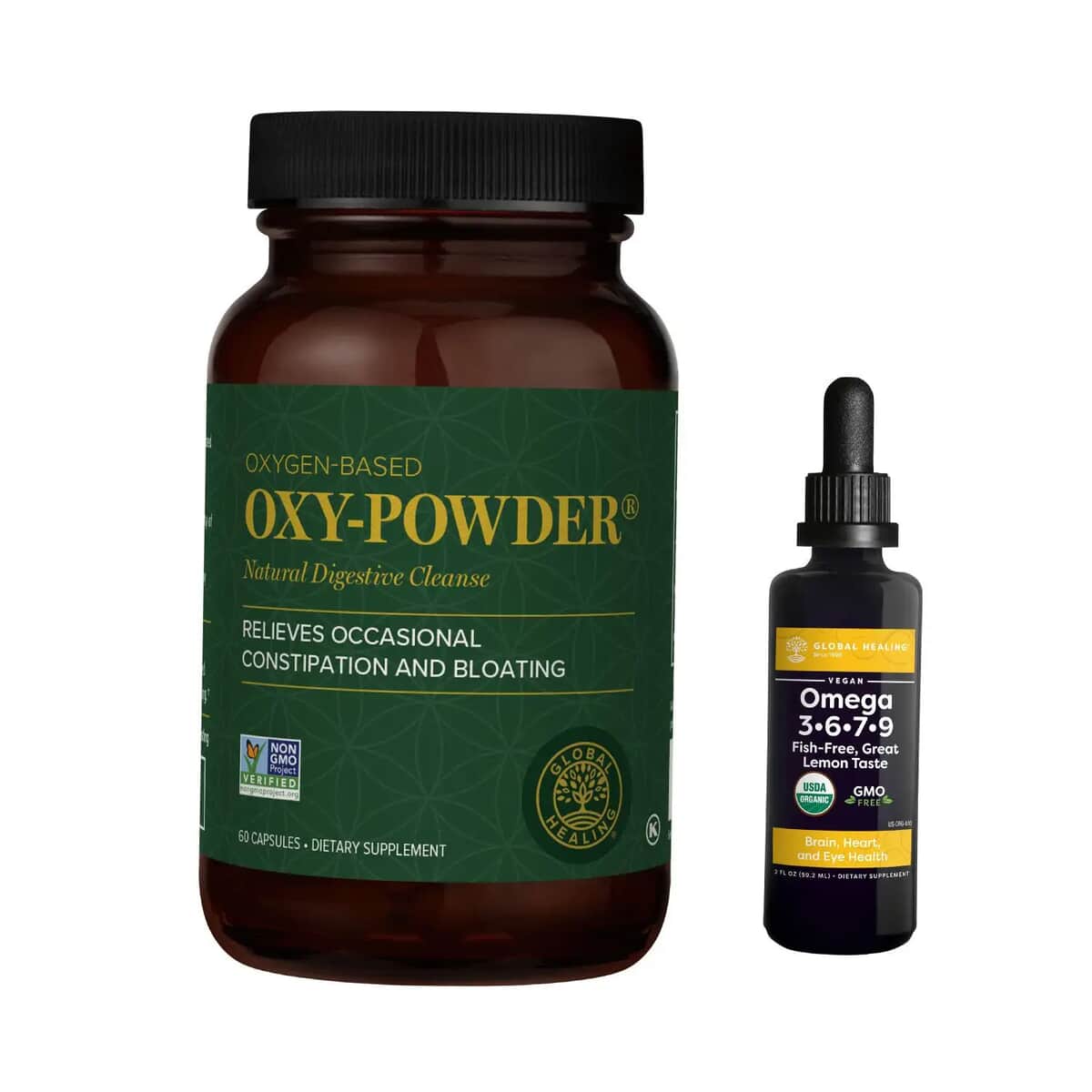 Global Healing The Root Cause of Disease Online Course, Oxy-Powder 60cap & OMEGA 2oz image number 0