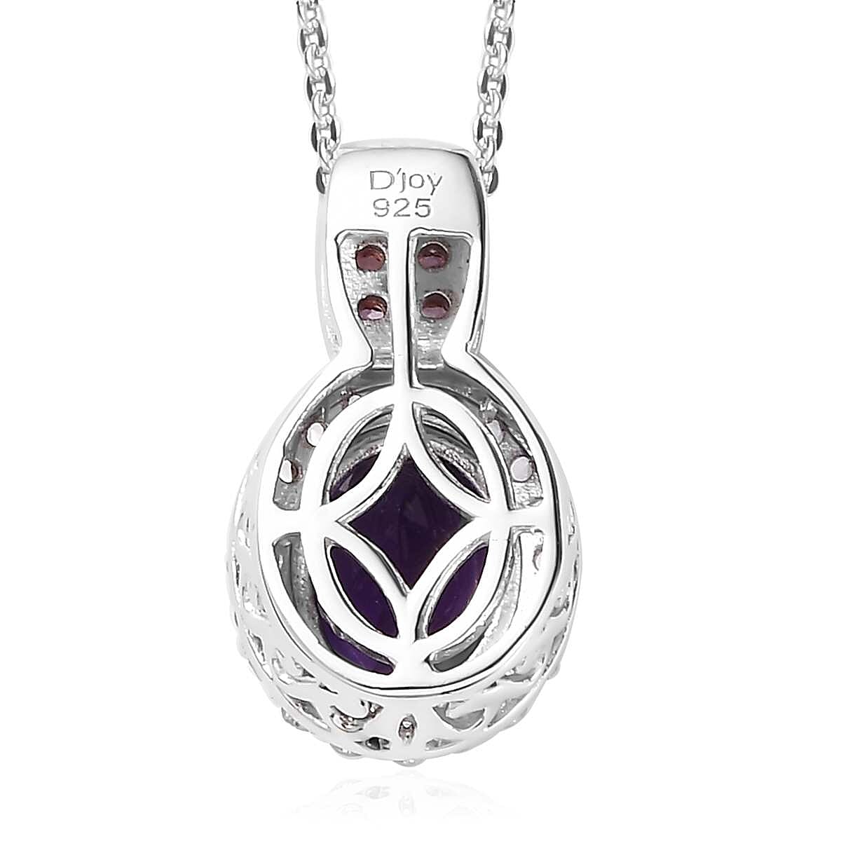 Premium Mashamba Amethyst and Multi Gemstone Halo Pendant Necklace 20 Inches in Vermeil RG and Platinum Over Sterling Silver 2.10 ctw