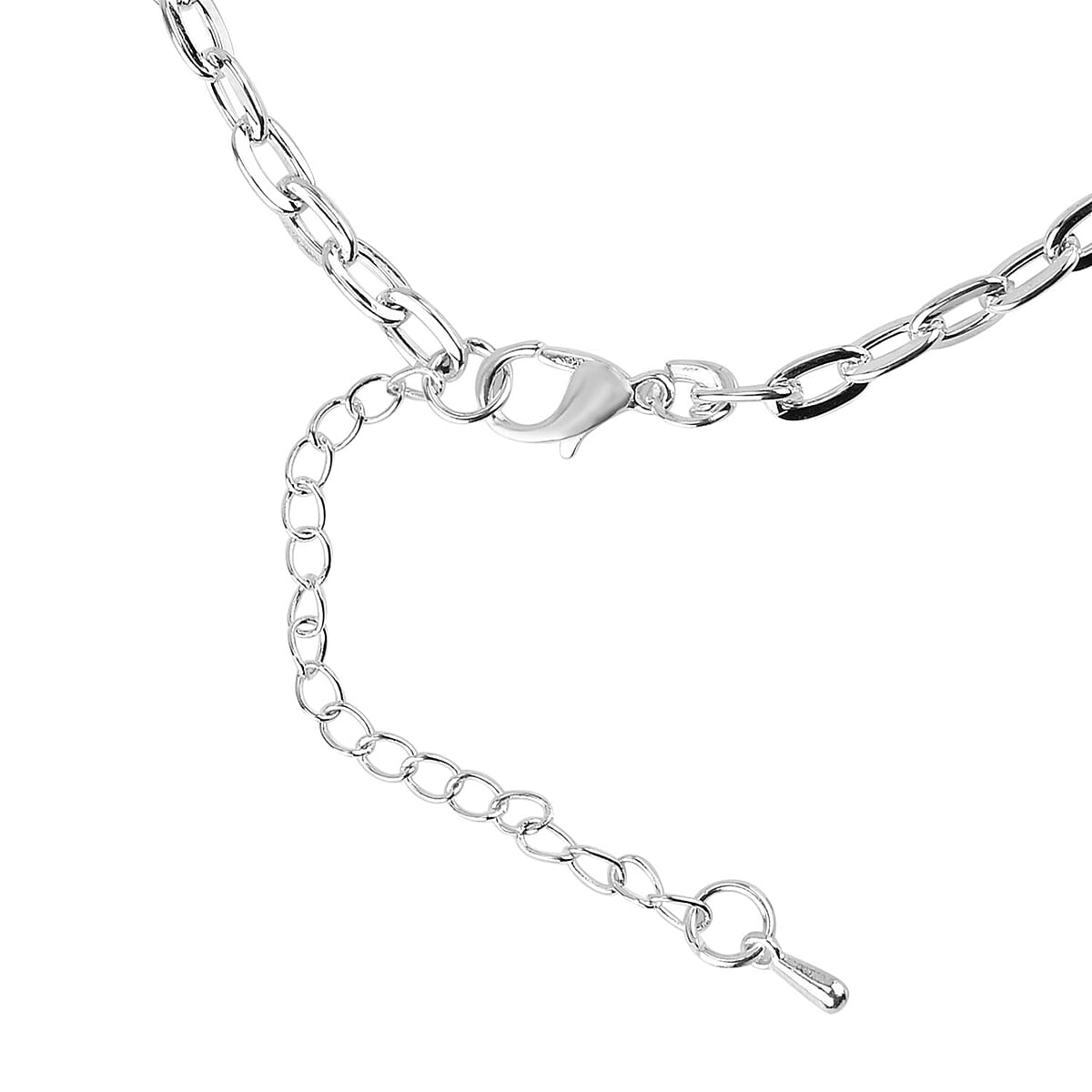 Austrian Crystal Necklace 20-22 Inches and Earrings in Silvertone image number 5