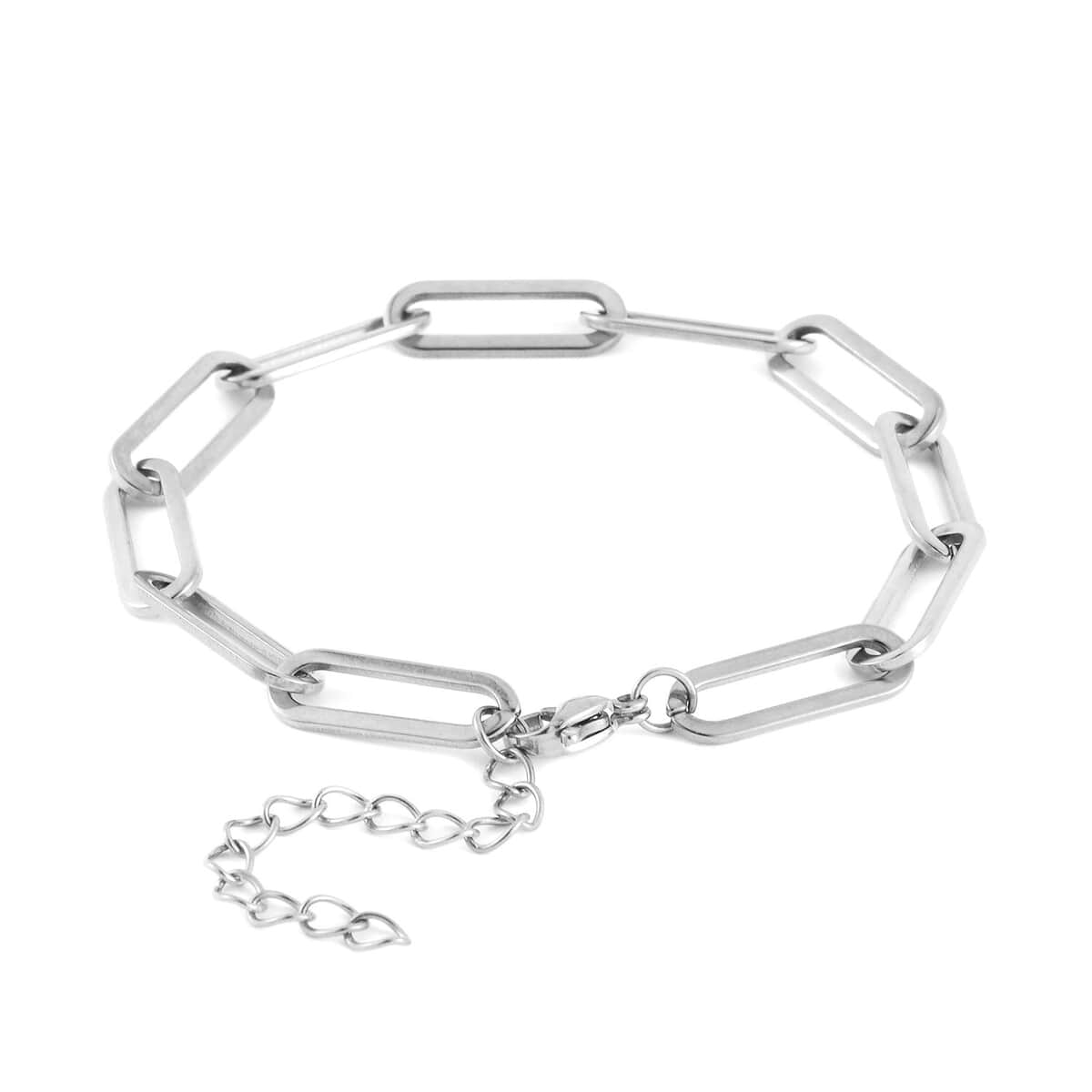 Set of 3 Paperclip Bracelet in Stainless Steel (7.50-9.50In) image number 7