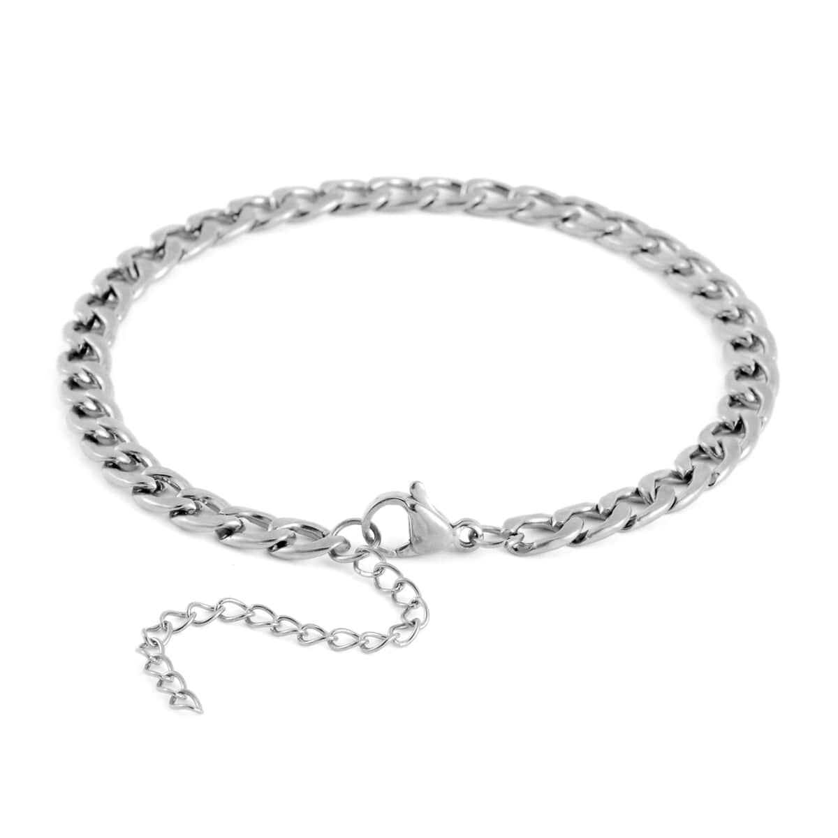 Set of 3 Curb Chain Bracelet in Stainless Steel (7.50-9.50In) image number 6