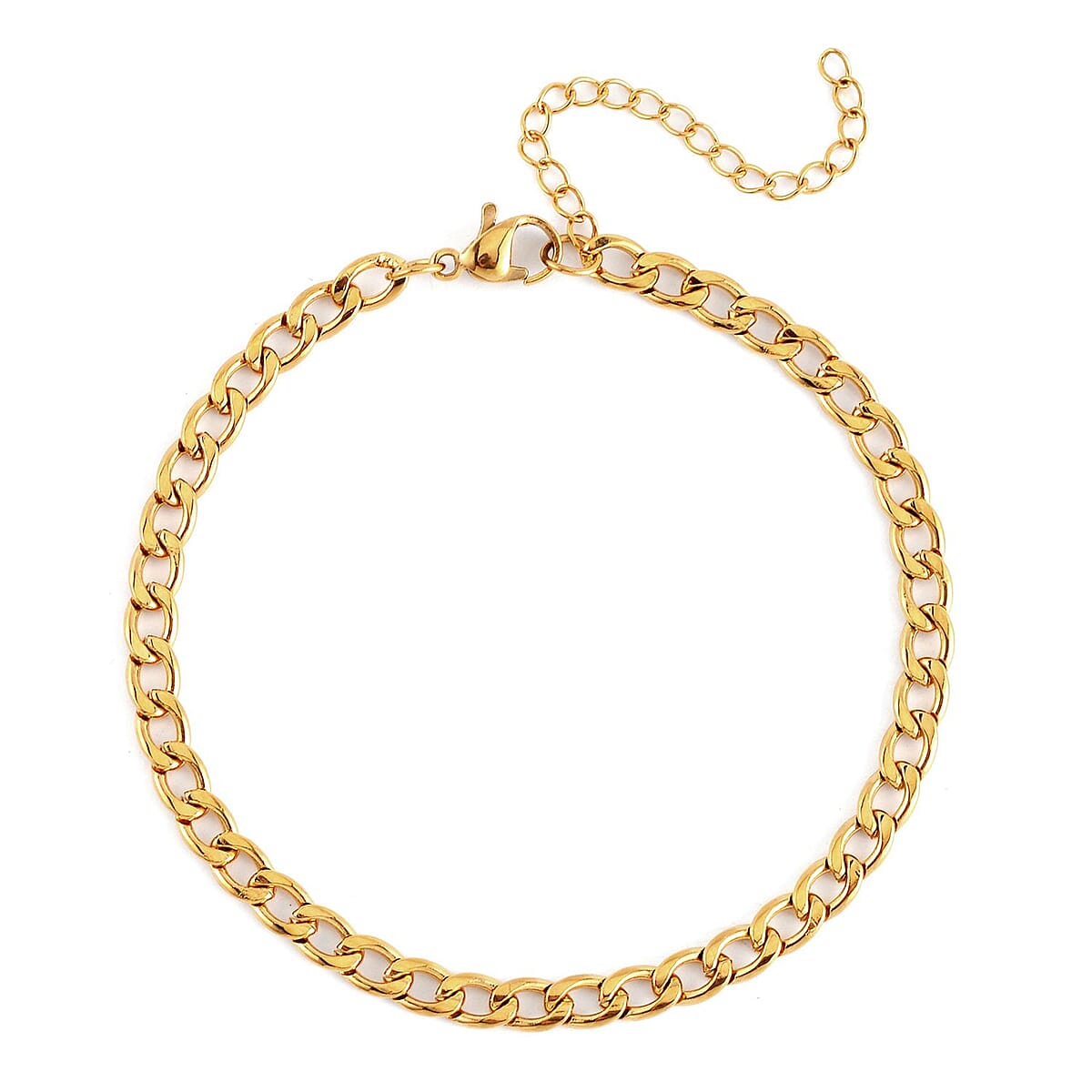Set of 3 Curb Chain Bracelet in ION Plated YG Stainless Steel (7.50-9.50In) image number 2