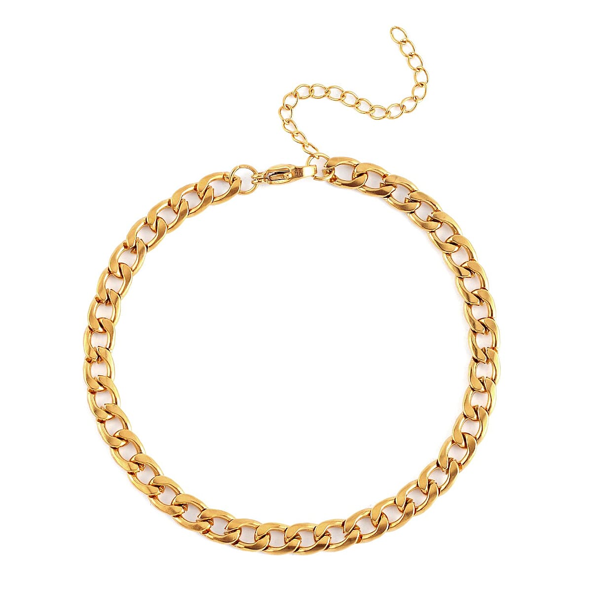 Set of 3 Curb Chain Bracelet in ION Plated YG Stainless Steel (7.50-9.50In) image number 4