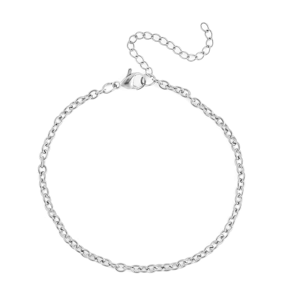 Set of 3 Rolo Chain Bracelet in Stainless Steel (7.50-9.50In) image number 3