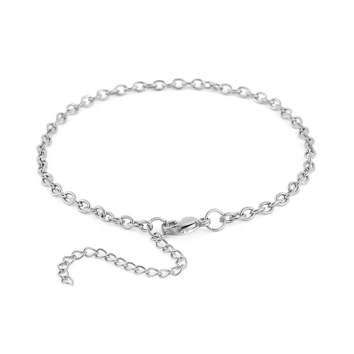 Set of 3 Rolo Chain Bracelet in Stainless Steel (7.50-9.50In) image number 4