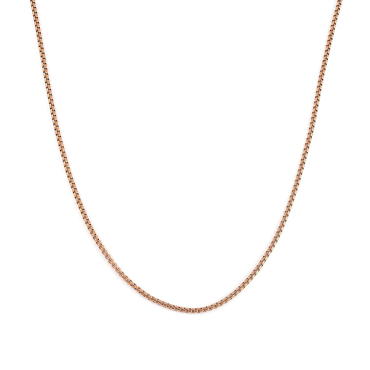 EverTrue Set of 3 Box Link Chain Necklace (16, 20 and 24 Inches) with 2In Extender in ION Plated RG Stainless Steel image number 4