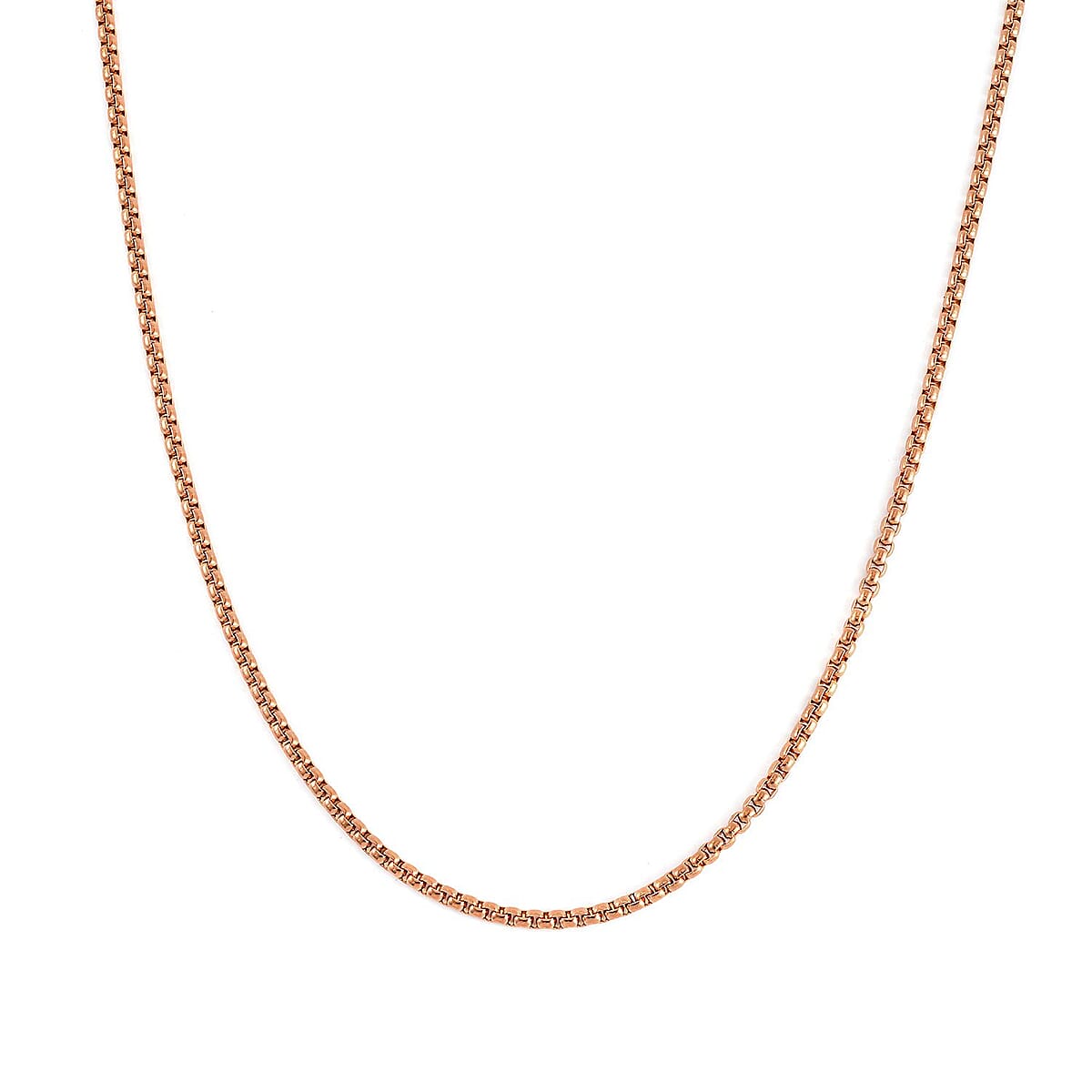 EverTrue Set of 3 Box Link Chain Necklace (16, 20 and 24 Inches) with 2In Extender in ION Plated RG Stainless Steel image number 6