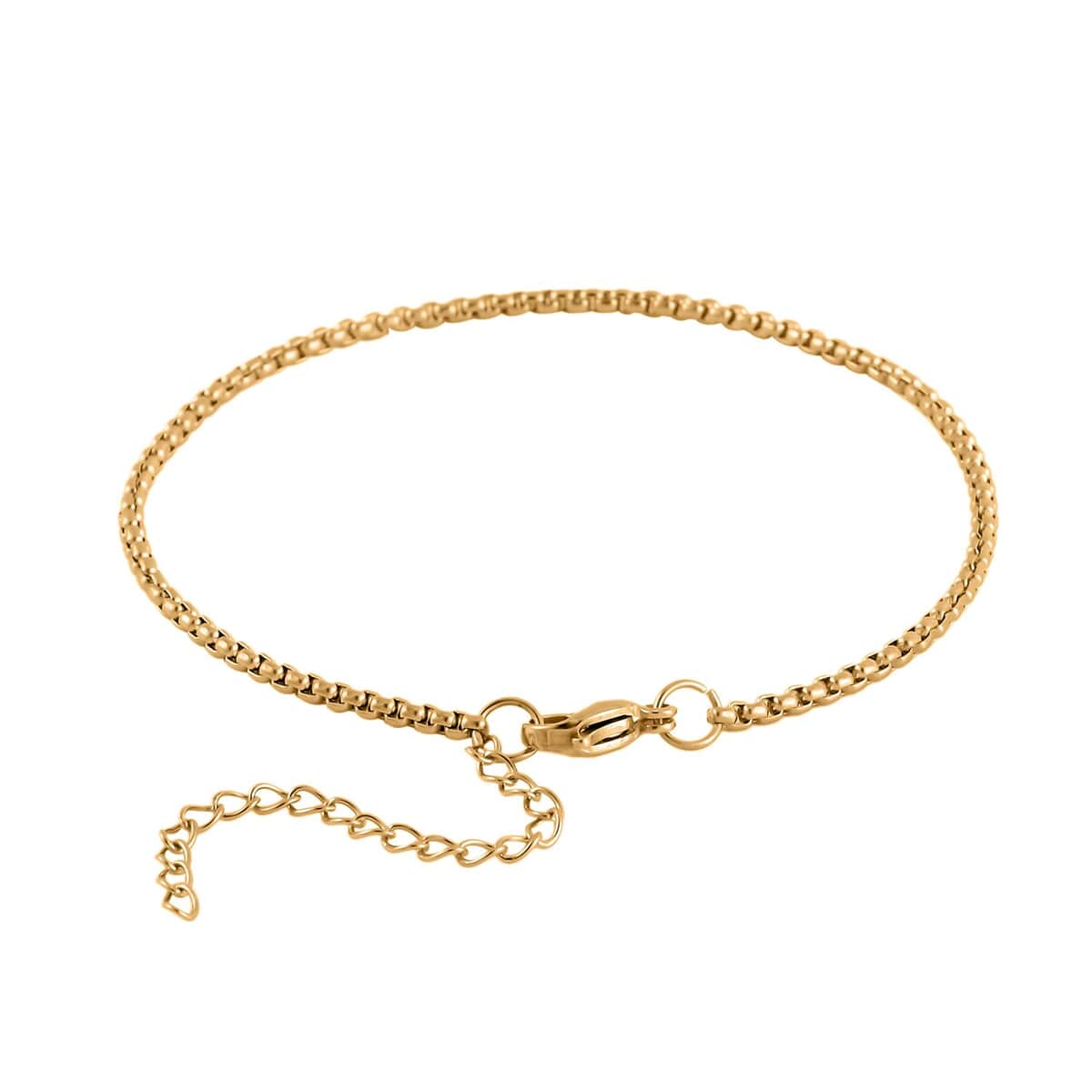 Set of 3 Round Box Chain Bracelet in ION Plated YG Stainless Steel (7.50-9.50In) image number 3