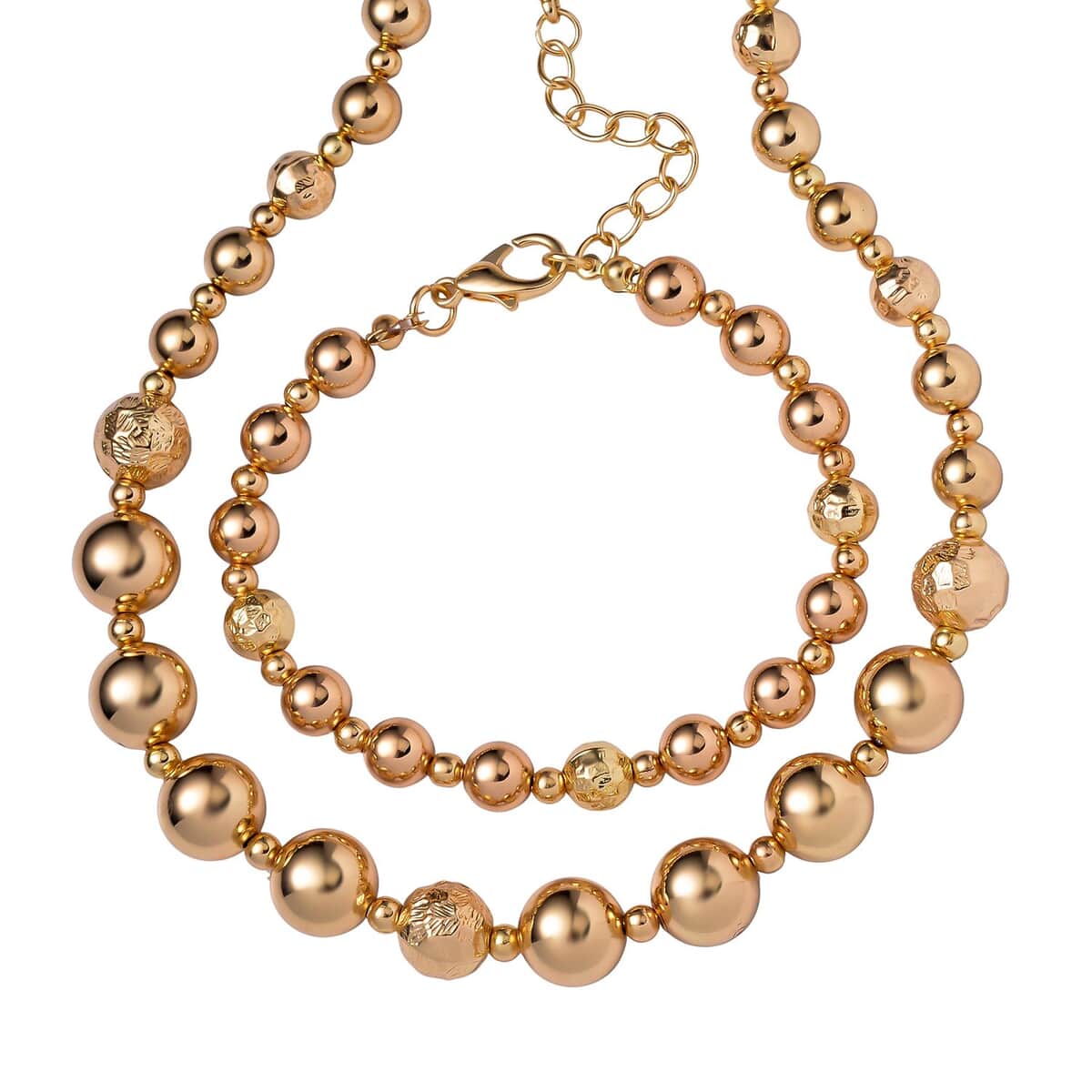 Resin Necklace 20-22 Inches and Bracelet 7.5-9.00In in Goldtone image number 0