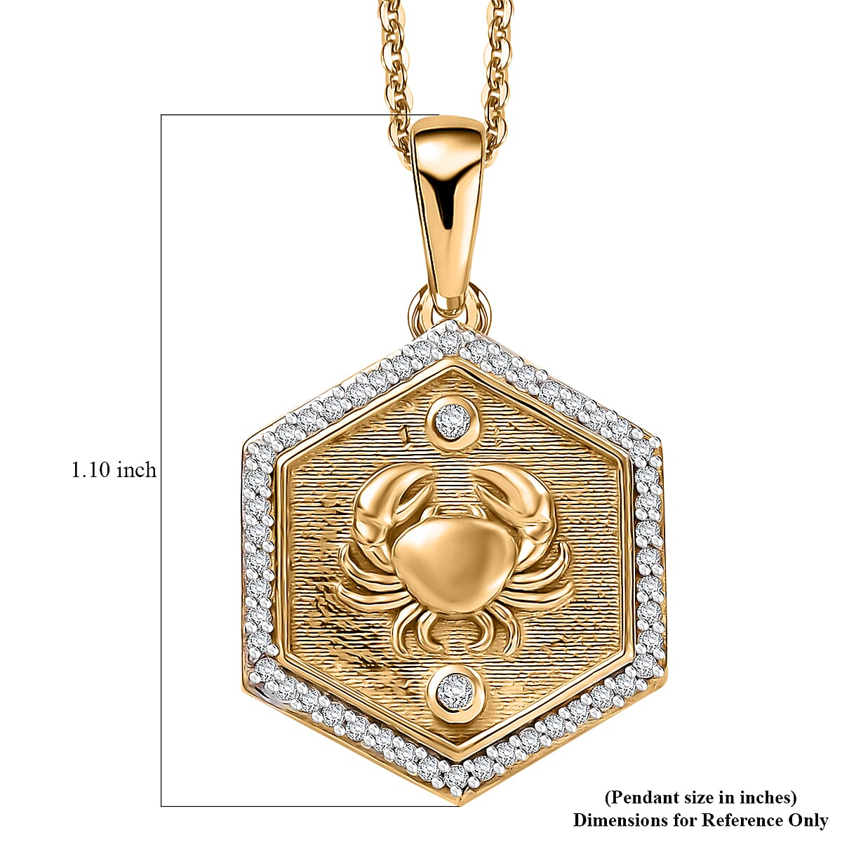 Niassa Ruby (FF) and Moissanite 0.40 ctw Medallion Pendant Necklace in Vermeil Yellow Gold Over Sterling Silver 20 Inches