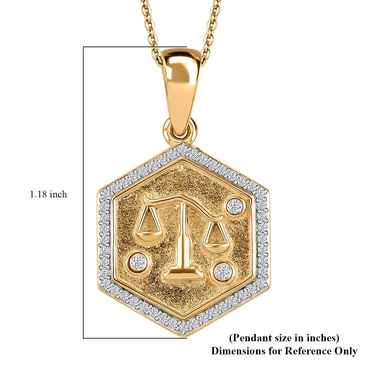 Brazilian Emerald and Moissanite 0.40 ctw Medallion Pendant Necklace in Vermeil Yellow Gold Over Sterling Silver 20 Inches