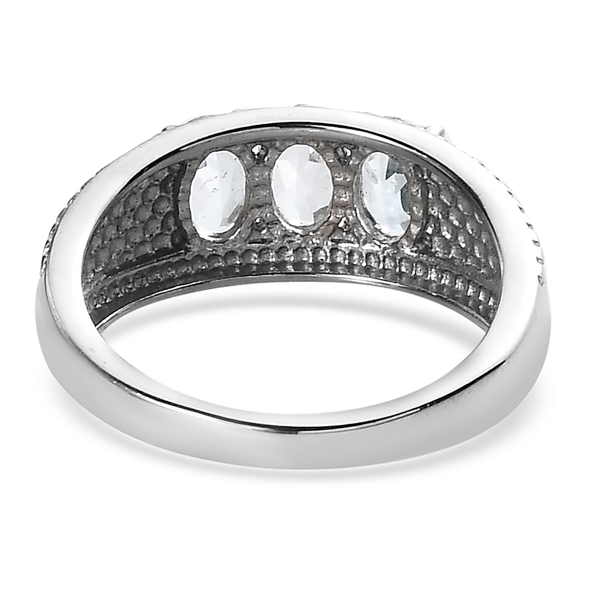 Sky Blue Topaz Bangle Bracelet (7.25In), 3 Stone Ring (Size 11.00), Pendant and Stud Earrings in Stainless Steel 8.25 ctw image number 12