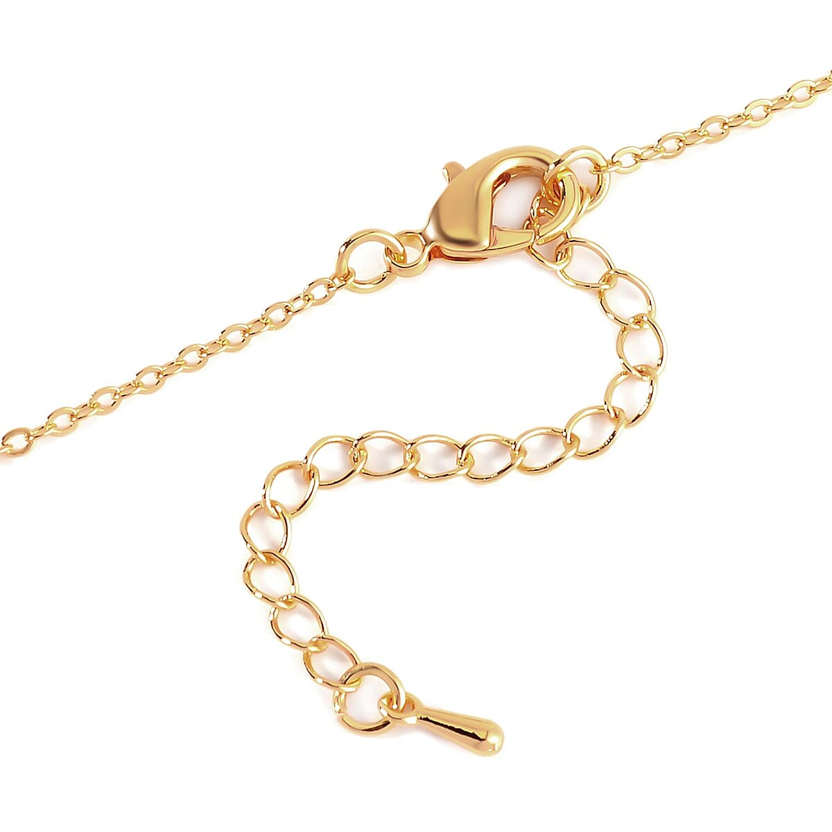 Organic Shape White Baroque Pearl and Simulated Diamond Pendant Necklace 20 Inches in Goldtone 0.10 ctw image number 6