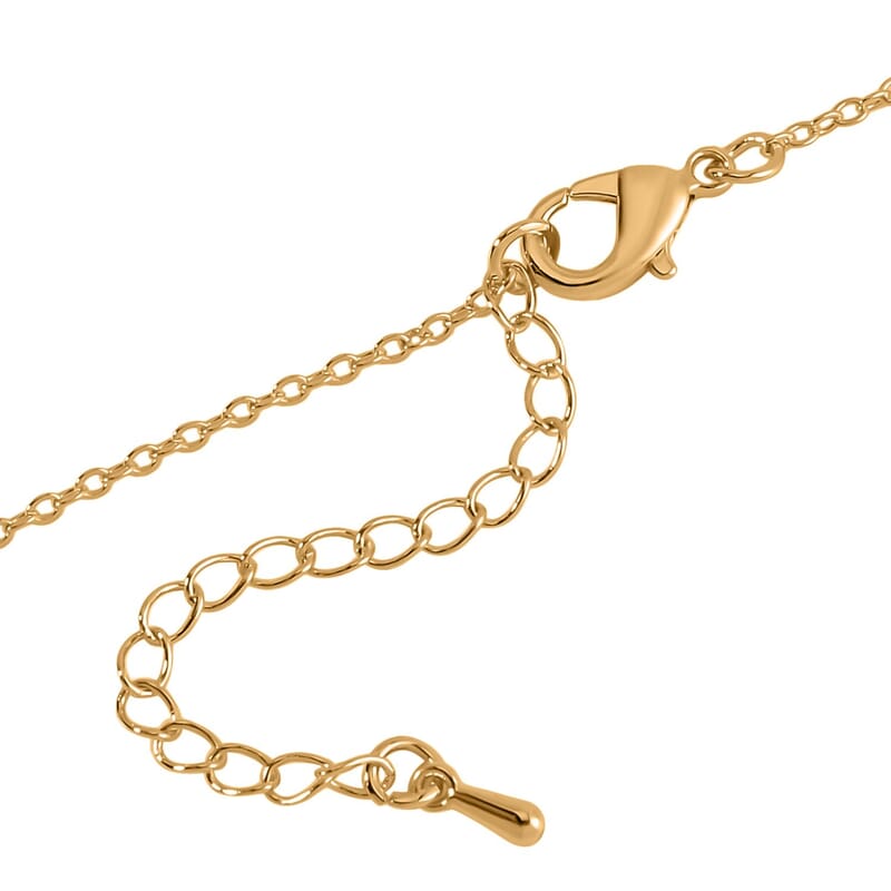 Freshwater Pearl, Green Glass and Simulated Diamond Pendant Necklace 18-20 Inches in Goldtone 1.00 ctw