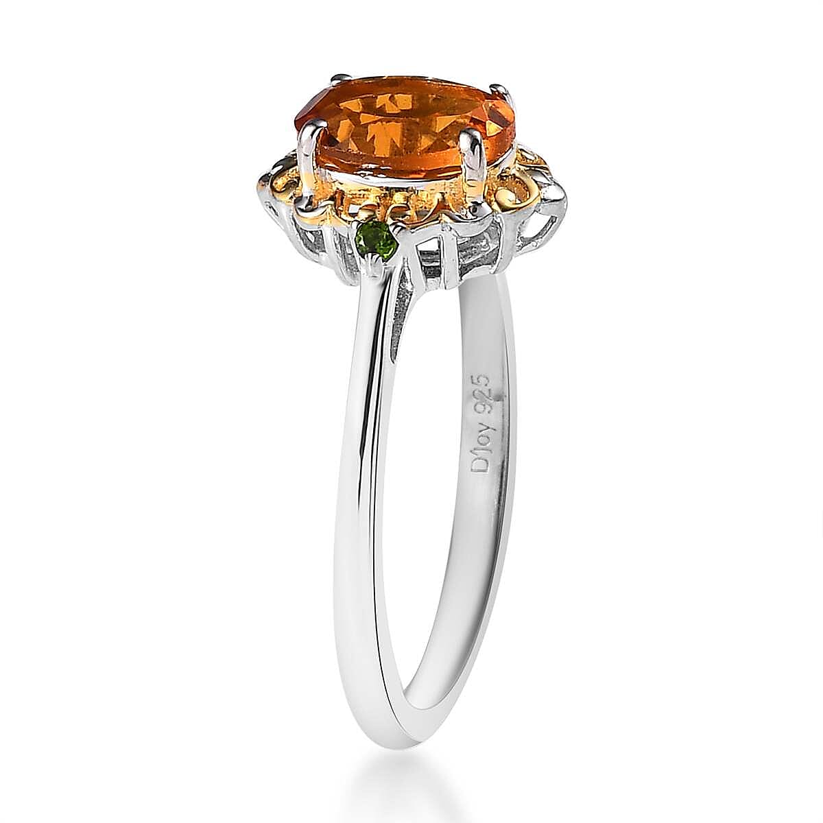 Santa Ana Madeira Citrine and Multi Gemstone Ring (Size 8.0) and Pendant in Vermeil YG and Platinum Over Sterling Silver 2.25 ctw image number 4