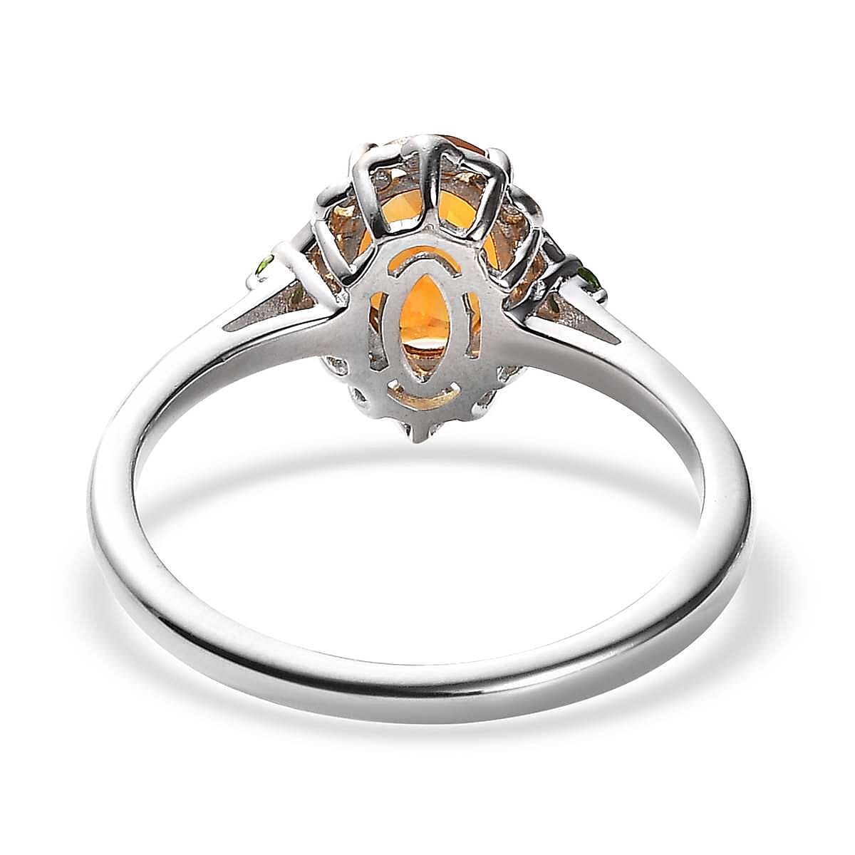Santa Ana Madeira Citrine and Multi Gemstone Ring (Size 8.0) and Pendant in Vermeil YG and Platinum Over Sterling Silver 2.25 ctw image number 5
