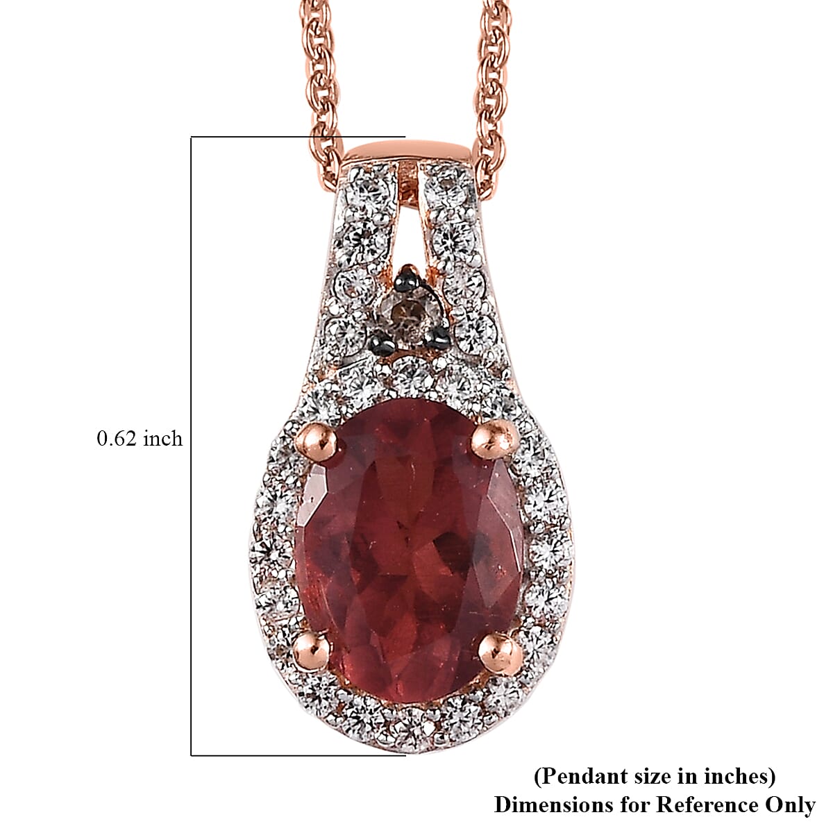 Blush Apatite and Multi Gemstone Halo Pendant Necklace 20 Inches in Vermeil Rose Gold Over Sterling Silver 1.60 ctw