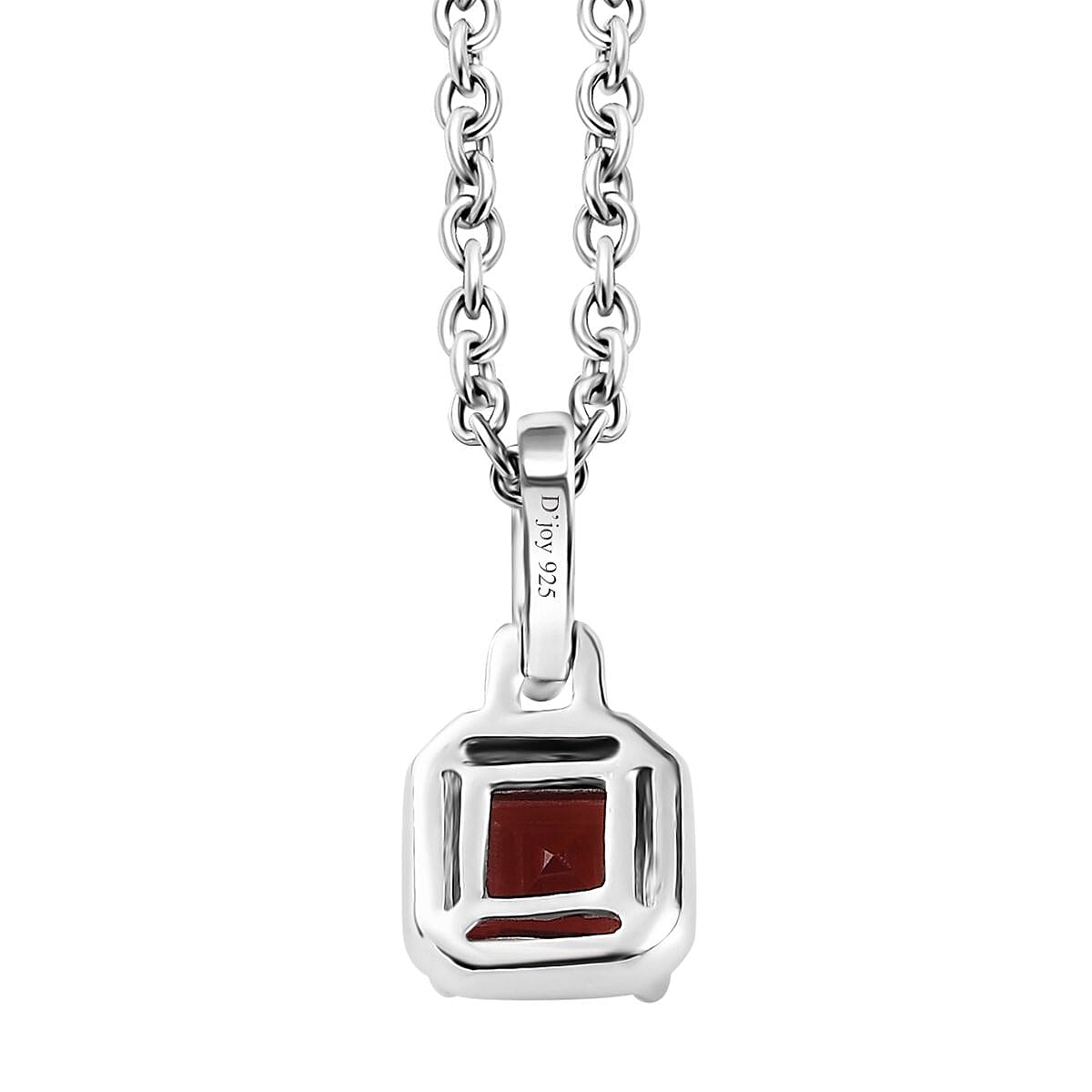 Mozambique Garnet Earrings and Pendant Necklace 20 Inches in Platinum Over Sterling Silver 1.75 ctw