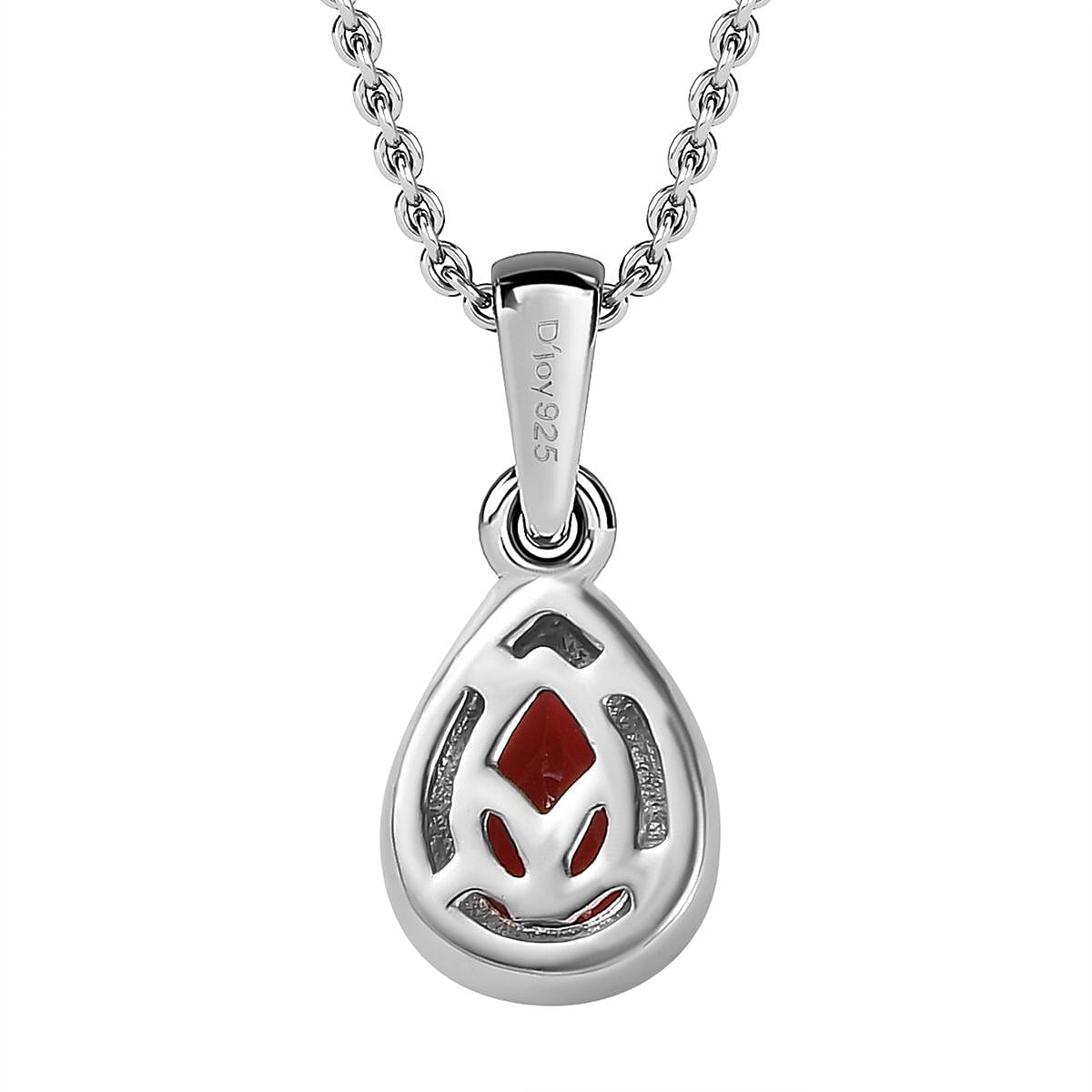 Mozambique Garnet Earrings and Pendant Necklace 20 Inches in Platinum Over Sterling Silver 1.65 ctw