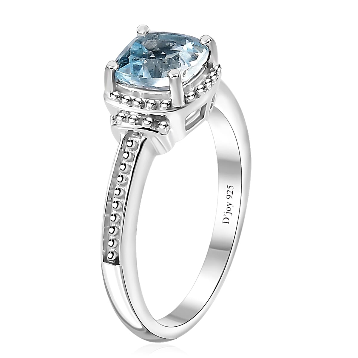 Premium Sky Blue Topaz Earrings, Ring (Size 5.0) and Pendant in Platinum Over Sterling Silver with Stainless Steel Necklace 20 Inches 2.65 ctw