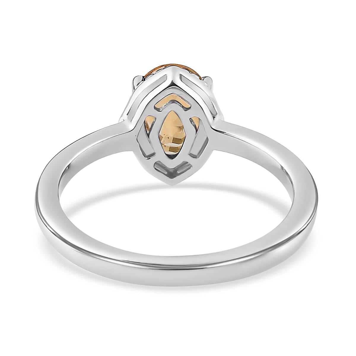 Premium Brazilian Citrine Earrings, Solitaire Ring and Pendant Jewelry Set in Platinum Over Sterling Silver with Stainless Steel Necklace, Birthstone Jewelry Set 20 Inches 1.25 ctw image number 6