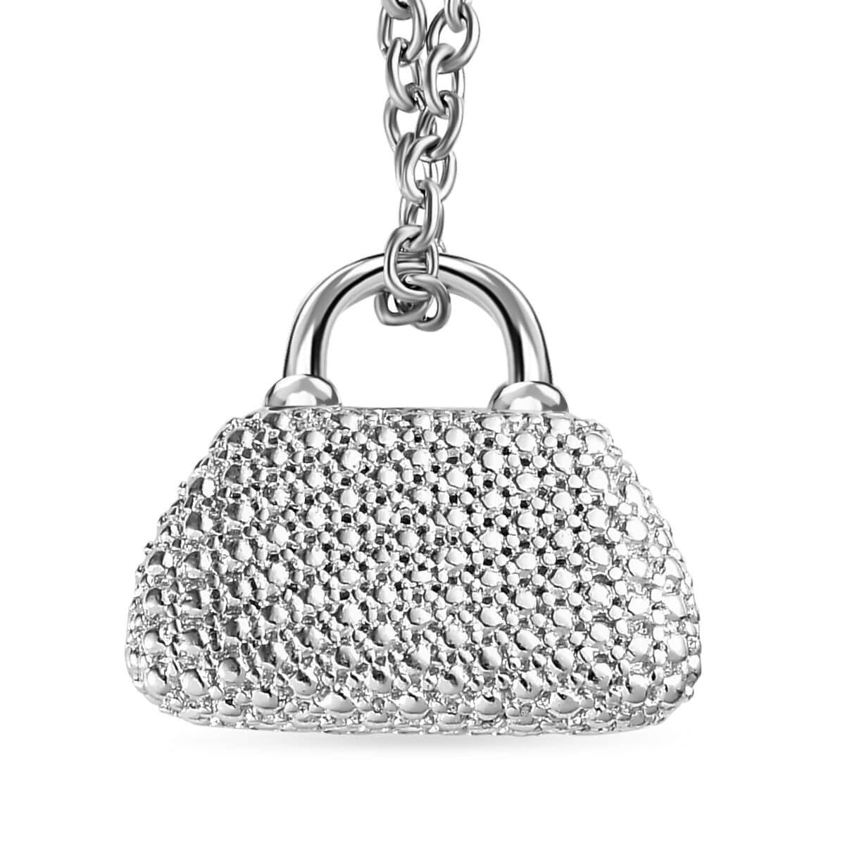 Diamond Accent Wallet Pendant in Platinum Over Copper with Stainless Steel Necklace 20 Inches image number 4