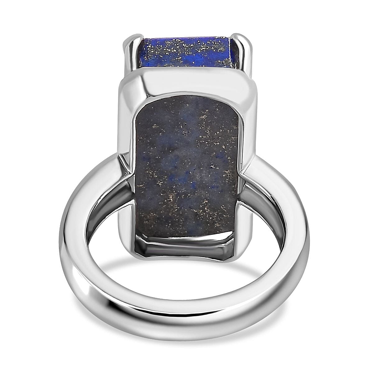 Lapis Lazuli 32.00 ctw Ring (Size 5.50) and Pendant in Stainless Steel