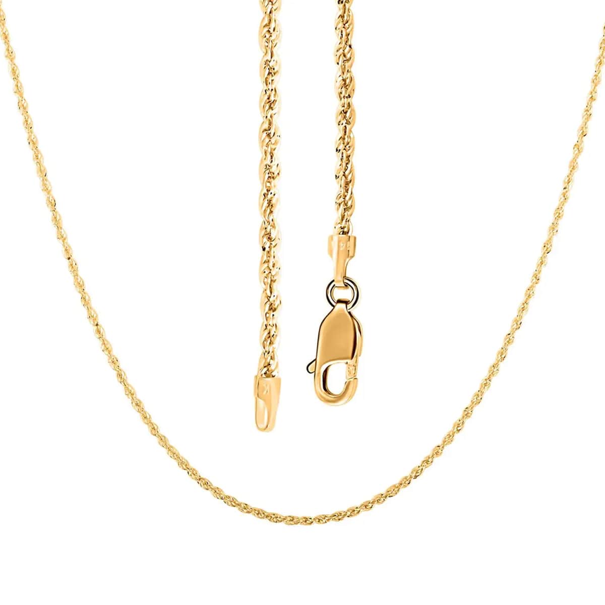 14K Yellow Gold 1.5mm Rope Set of 2 Chain Necklace 18 Inches 2.80 Grams image number 3