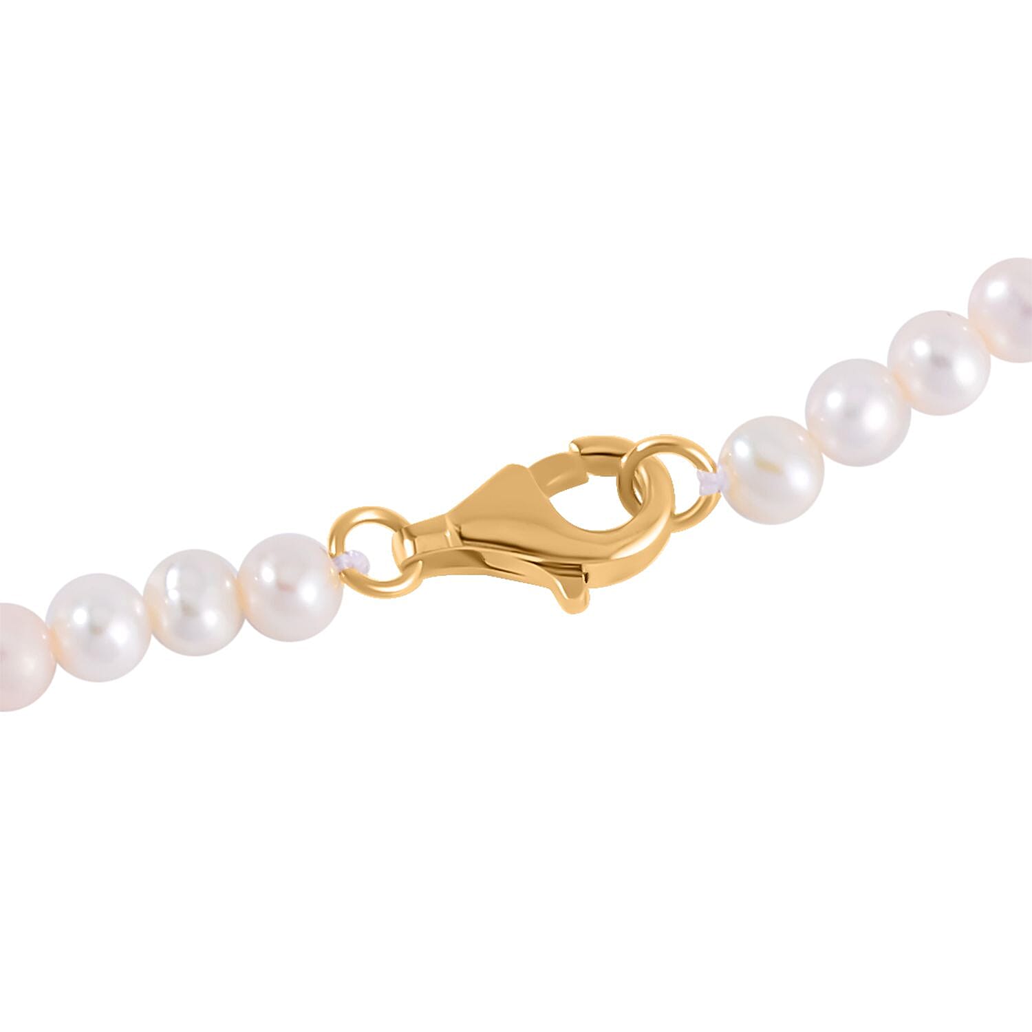 White Baroque Pearl Pendant with Freshwater Cultured Pearl Necklace in 14K YG Over Sterling Silver (20 Inches)