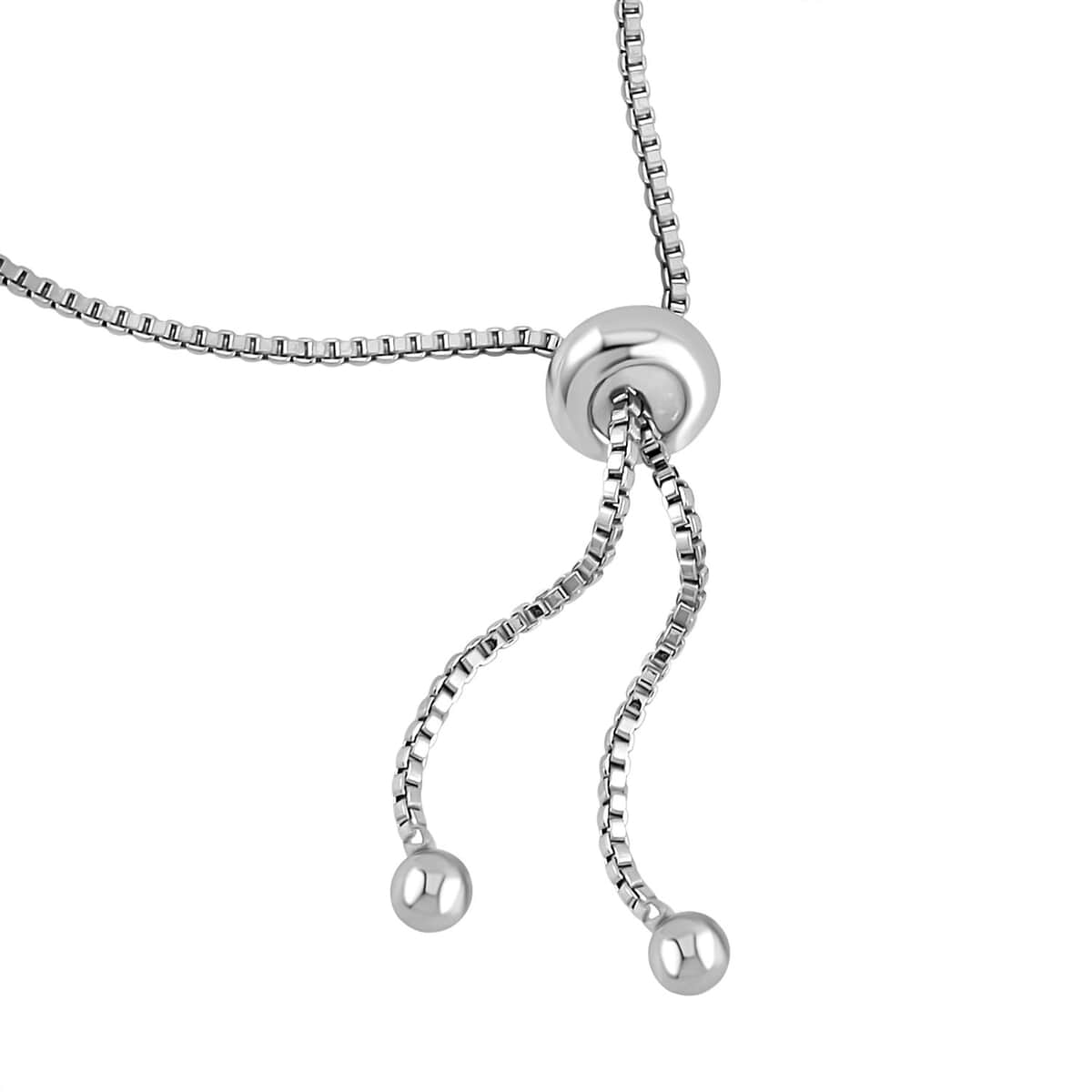 Simulated Diamond Infinity Necklace 20-22 Inches, Bolo Bracelet and Earrings in Silvertone 0.50 ctw image number 7
