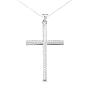 Sterling Silver Cross Pendant Necklace 18 Inches 3.55 Grams