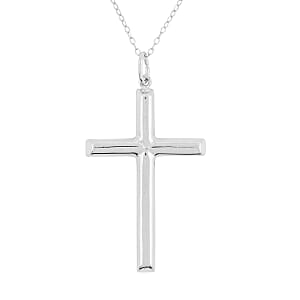 Sterling Silver Cross Pendant Necklace 18 Inches 2.80 Grams