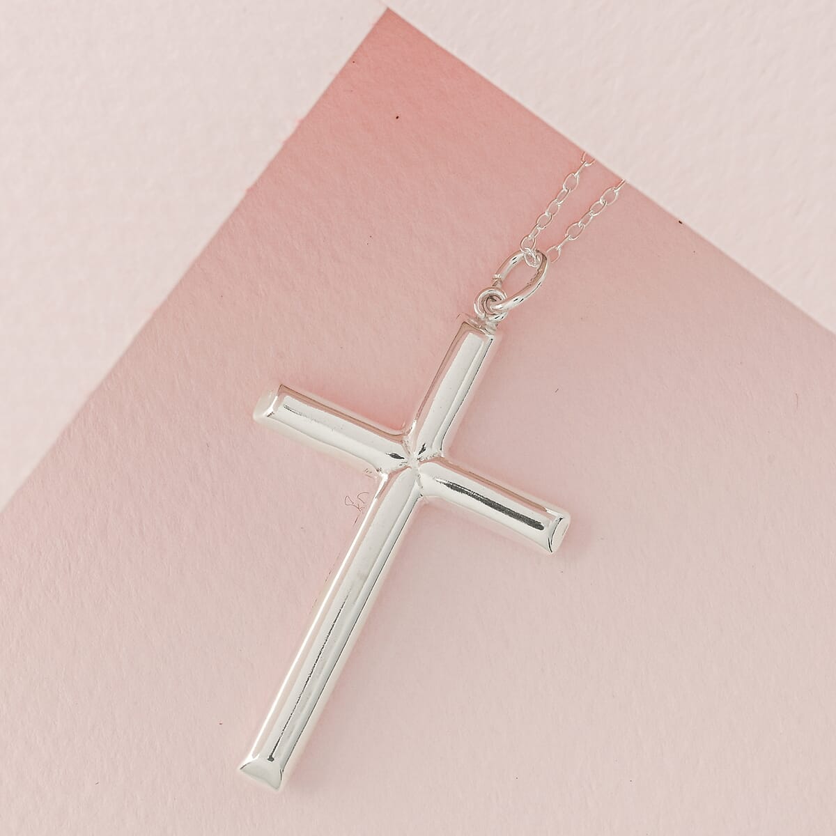 Sterling Silver Cross Pendant Necklace (18 Inches) (2.80 g) image number 1