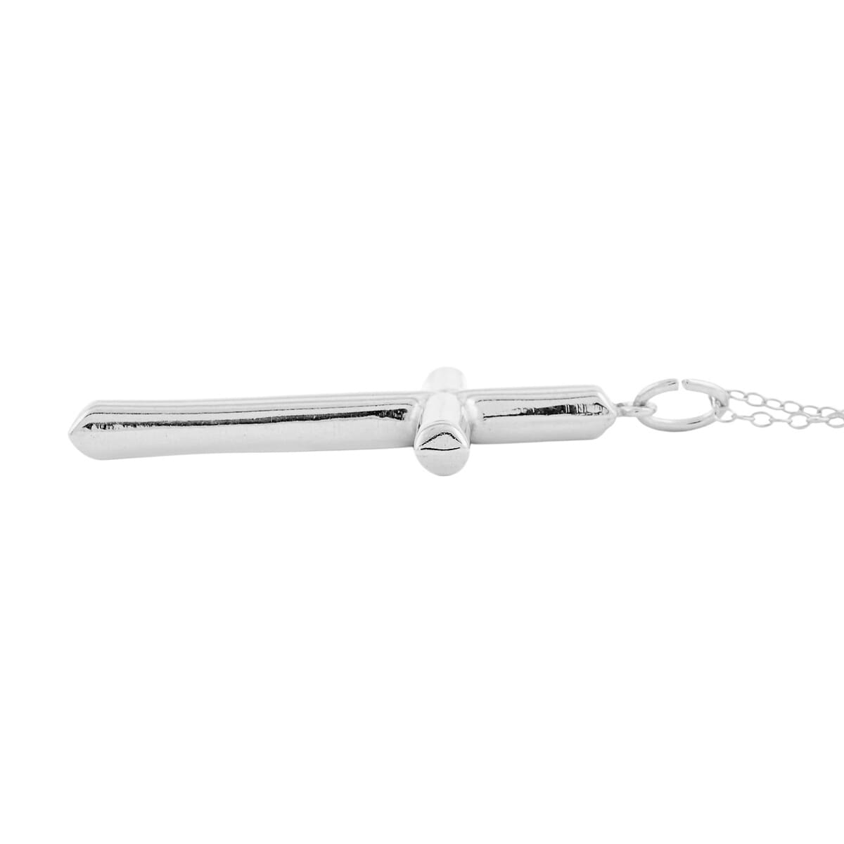 Sterling Silver Cross Pendant Necklace (18 Inches) (2.80 g) image number 3