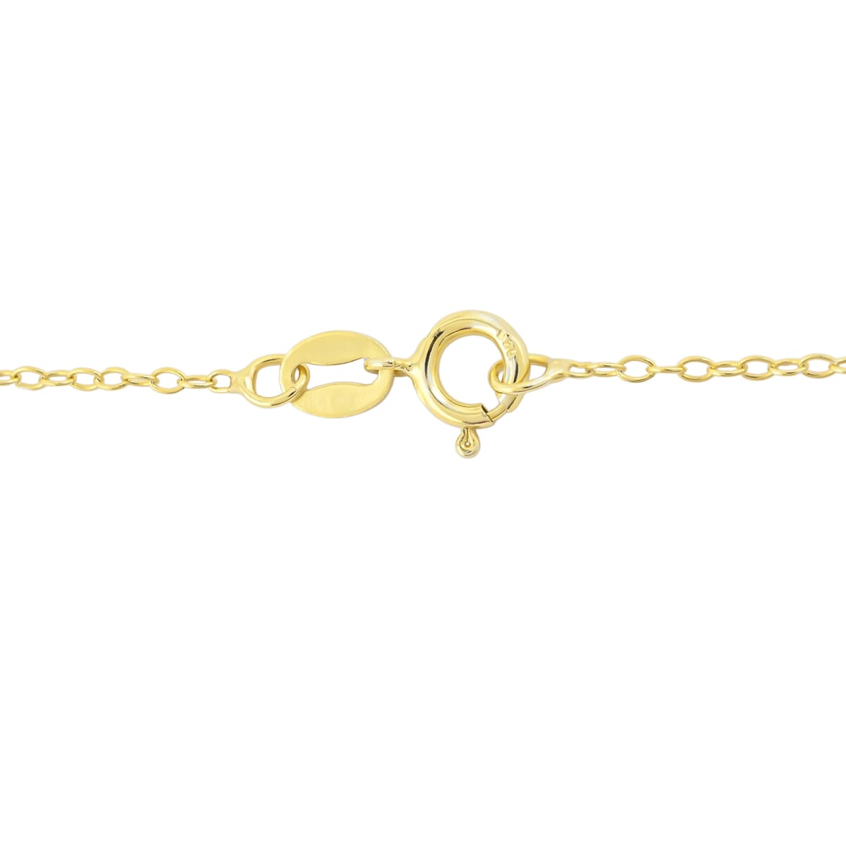 14K Yellow Gold Over Sterling Silver Cross Pendant Necklace 18 Inches 3.25 Grams image number 4